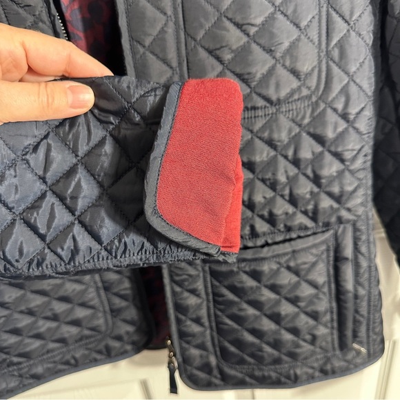 Hobbs London quilted jacket, navy, floral lining, size 6, classic, preppy, fall - Picture 12 of 14